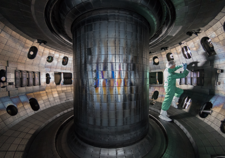 Inside of a tokamak machine